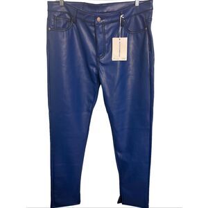 Asaali LA Blue Leather Pants. Size 36/32